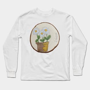 Potted Daisies Long Sleeve T-Shirt